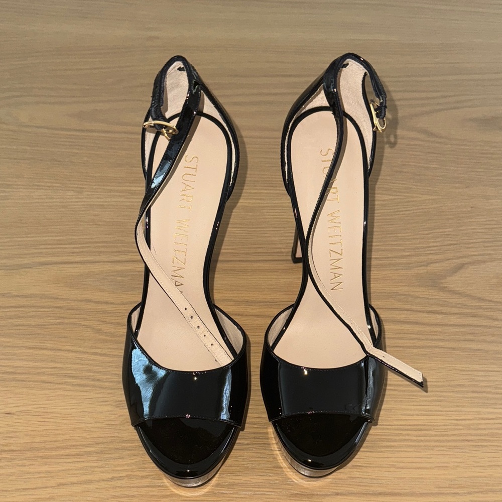 Stuart Weitzman Glossy Black Heels
